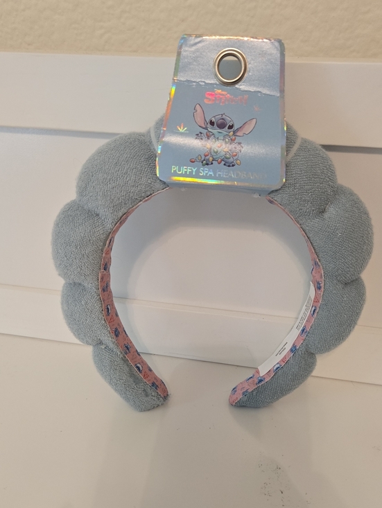 Disney Accessories - Disney Stitch Puffy Spa Headband - Light Gray Nwt